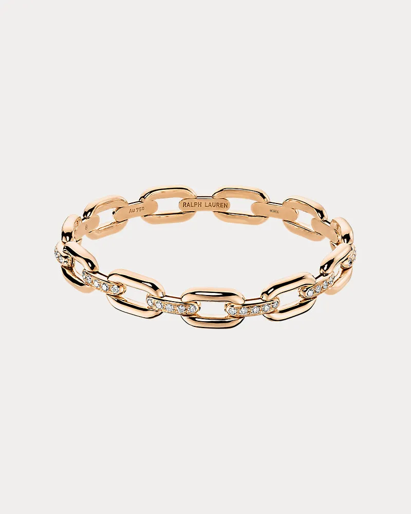 Ralph Lauren Roségold-Armband mit Pavé-Diamanten Gold