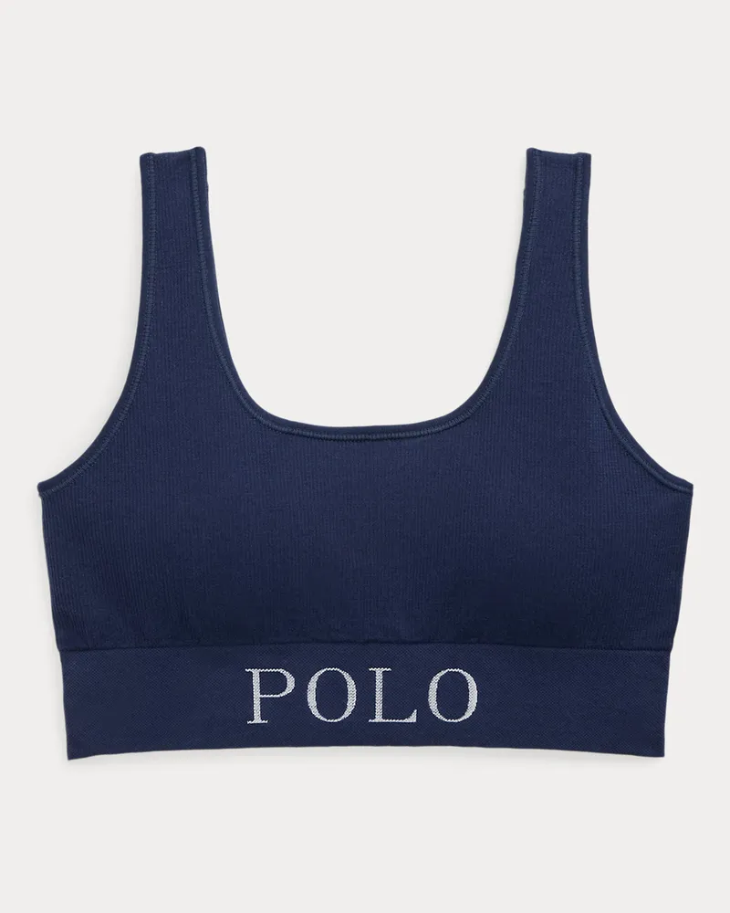 Ralph Lauren Kurzes Tanktop mit Logo Blue