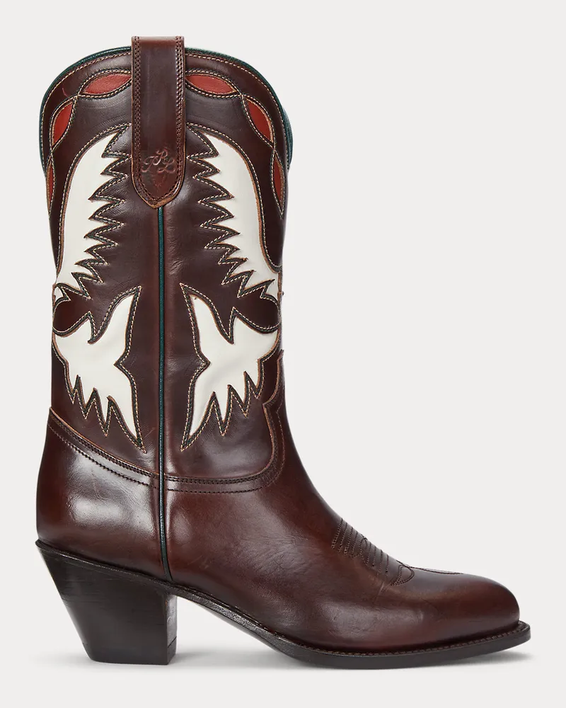 Ralph Lauren Cowboystiefel aus Leder Brown