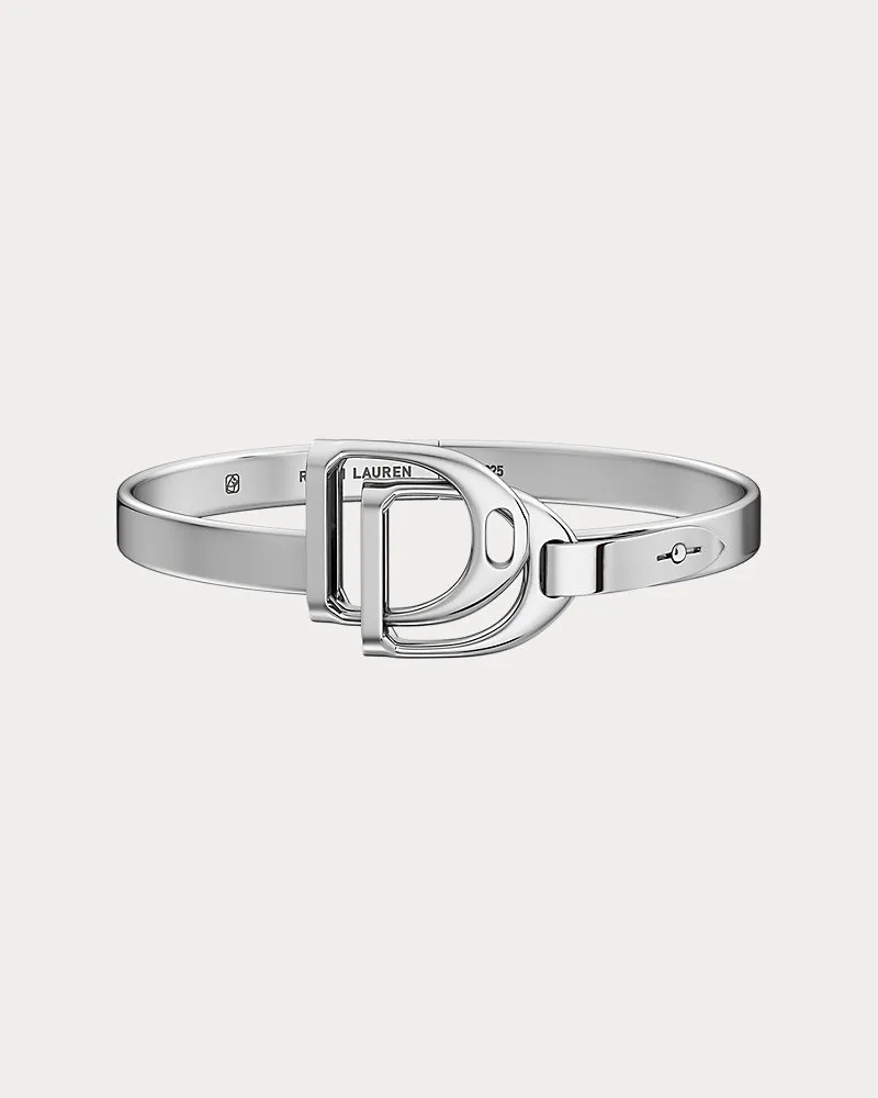 Ralph Lauren Silberarmreif mit zwei Steigbügeln Silver