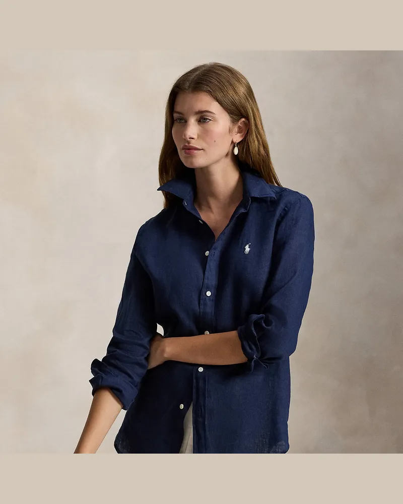 Ralph Lauren Classic-Fit Leinenhemd Blue