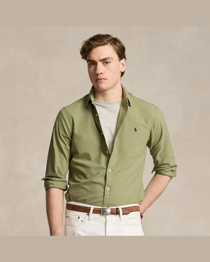 Ralph Lauren Gefärbtes Slim-Fit Oxfordhemd Green