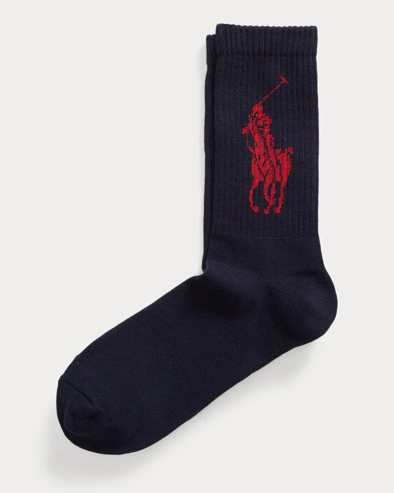 Ralph Lauren Big Pony Crew-Socken Blue