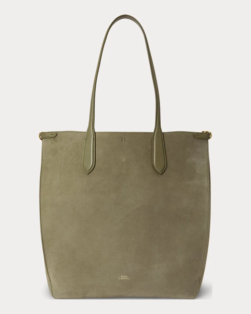 Ralph Lauren Vertikale Wildleder-Tragetasche Bellport Green