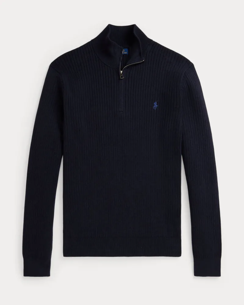Ralph Lauren Pullover mit Viertelreißverschluss Blue