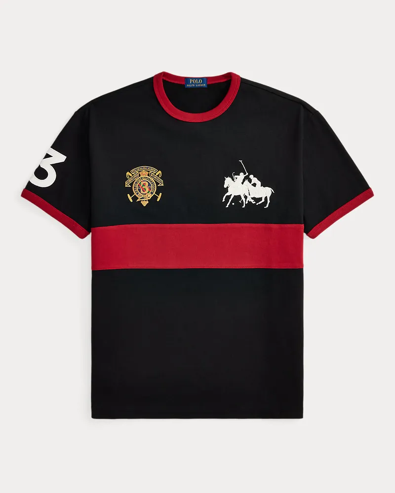 Ralph Lauren Classic-Fit Jersey-T-Shirt mit Grafik Black