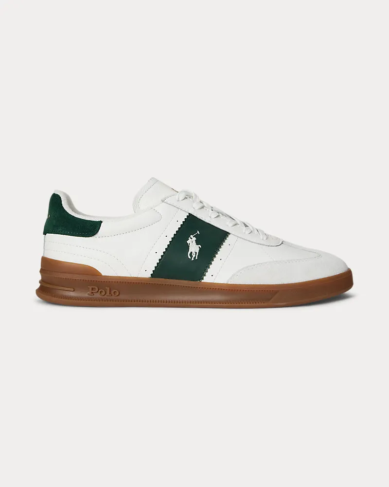 Ralph Lauren Ledersneaker Heritage Aera White