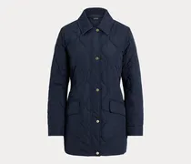 Steppjacke mit Denim-Besatz