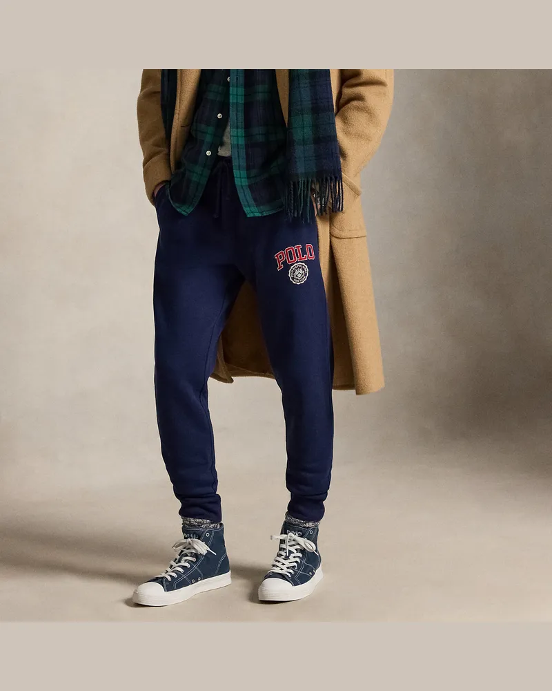Ralph Lauren Jogginghose aus Fleece mit Logo Blue