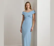 Schulterfreies Crêpe-Abendkleid