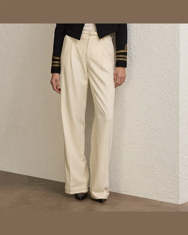 Ralph Lauren Hose Acklie aus Wollgabardine Cream