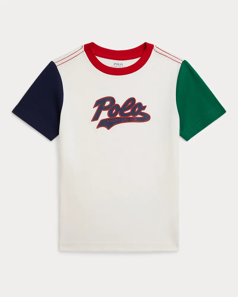 Ralph Lauren Logo-T-Shirt aus Baumwolljersey White
