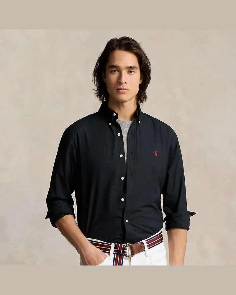 Ralph Lauren Custom-Fit Hemd aus Stretchpopeline Black