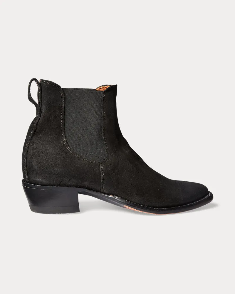 Ralph Lauren Chelsea-Stiefel Plainview aus Wildleder Black