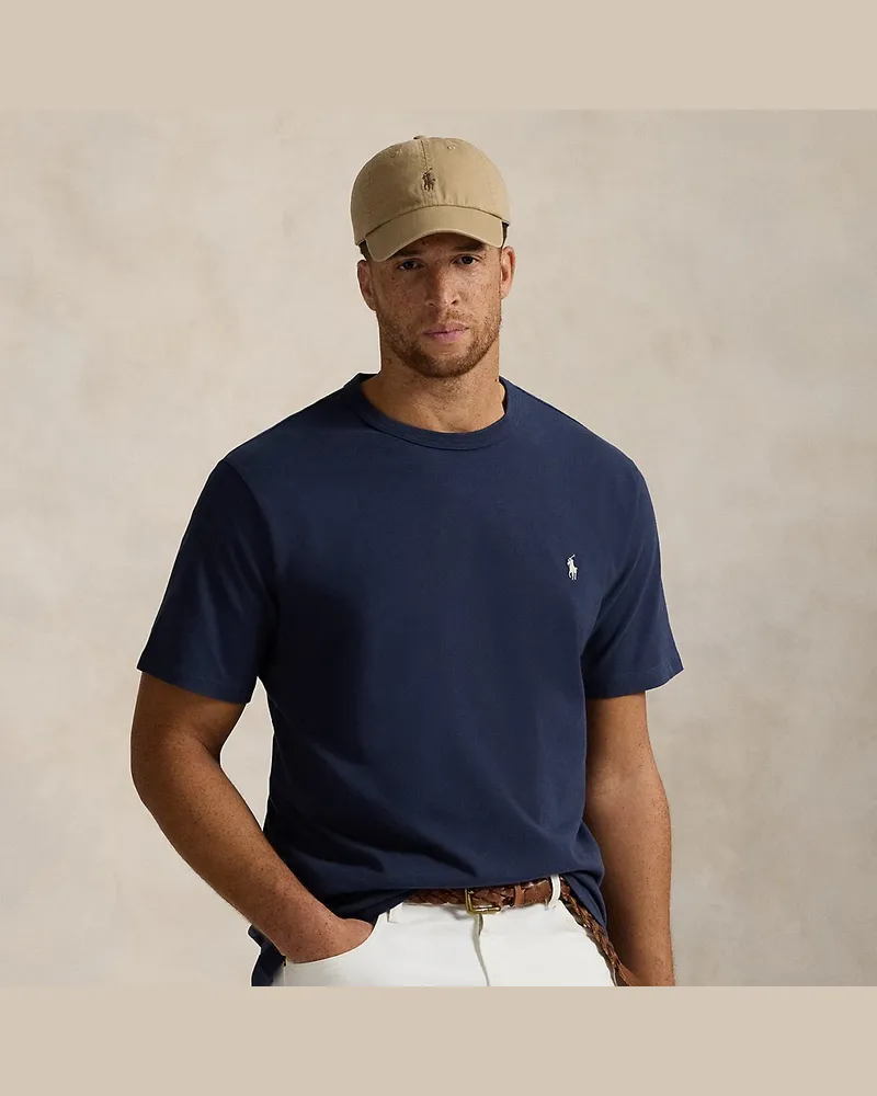 Ralph Lauren Große Größen - Rundhals-T-Shirt aus Jersey Blue