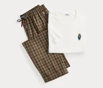 Baumwoll-Pyjama mit Polo Bear