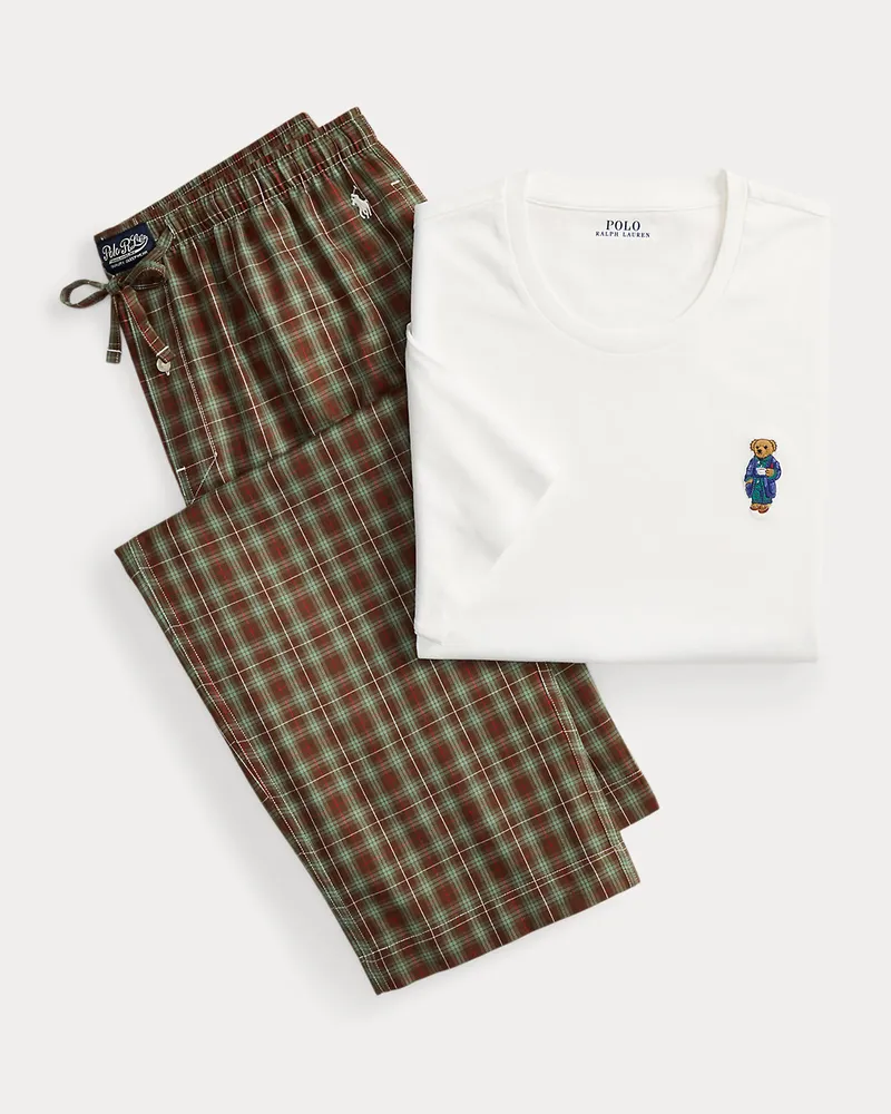 Ralph Lauren Baumwoll-Pyjama mit Polo Bear Multi