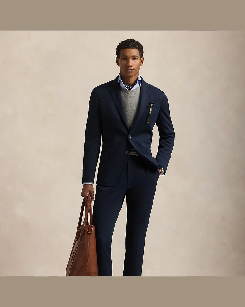 Ralph Lauren Doppellagige Anzughose mit Falten Blue