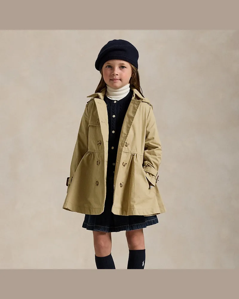 Ralph Lauren Trenchcoat mit Kapuze Tan