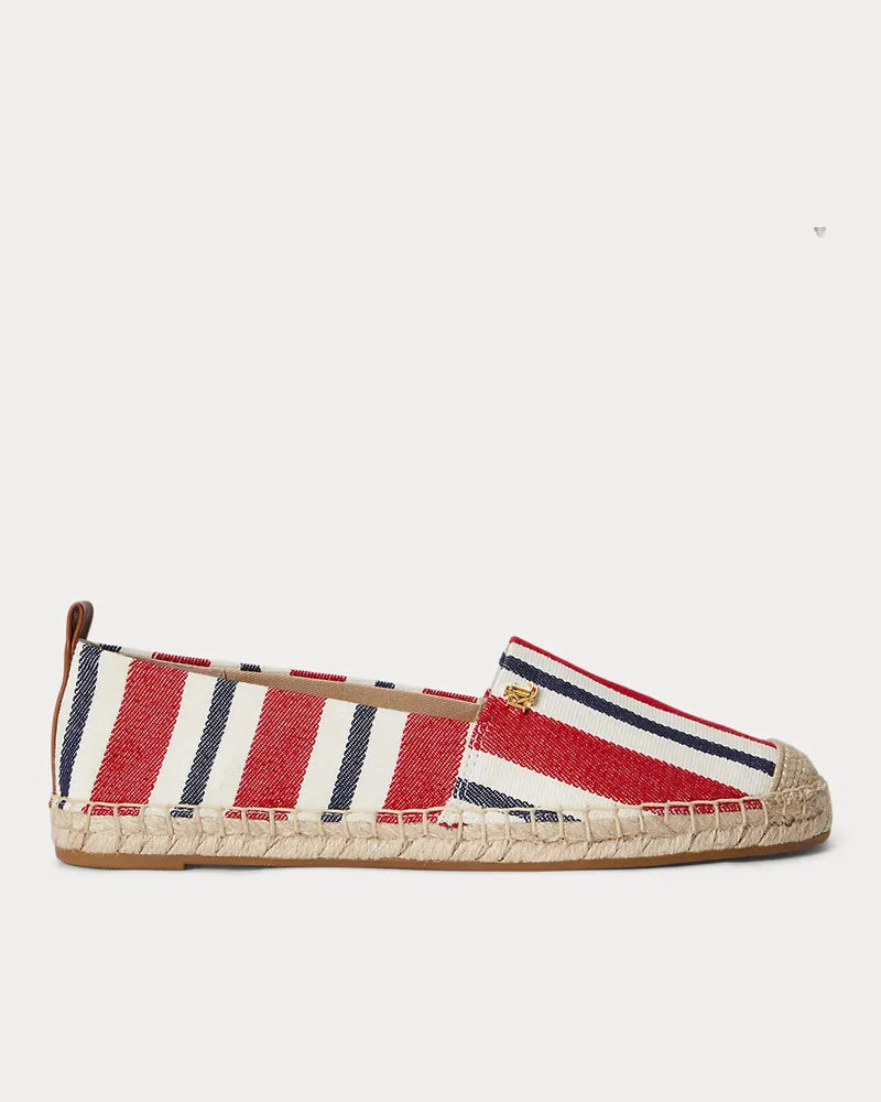Ralph Lauren Gestreifte Espadrille Cameryn III Red