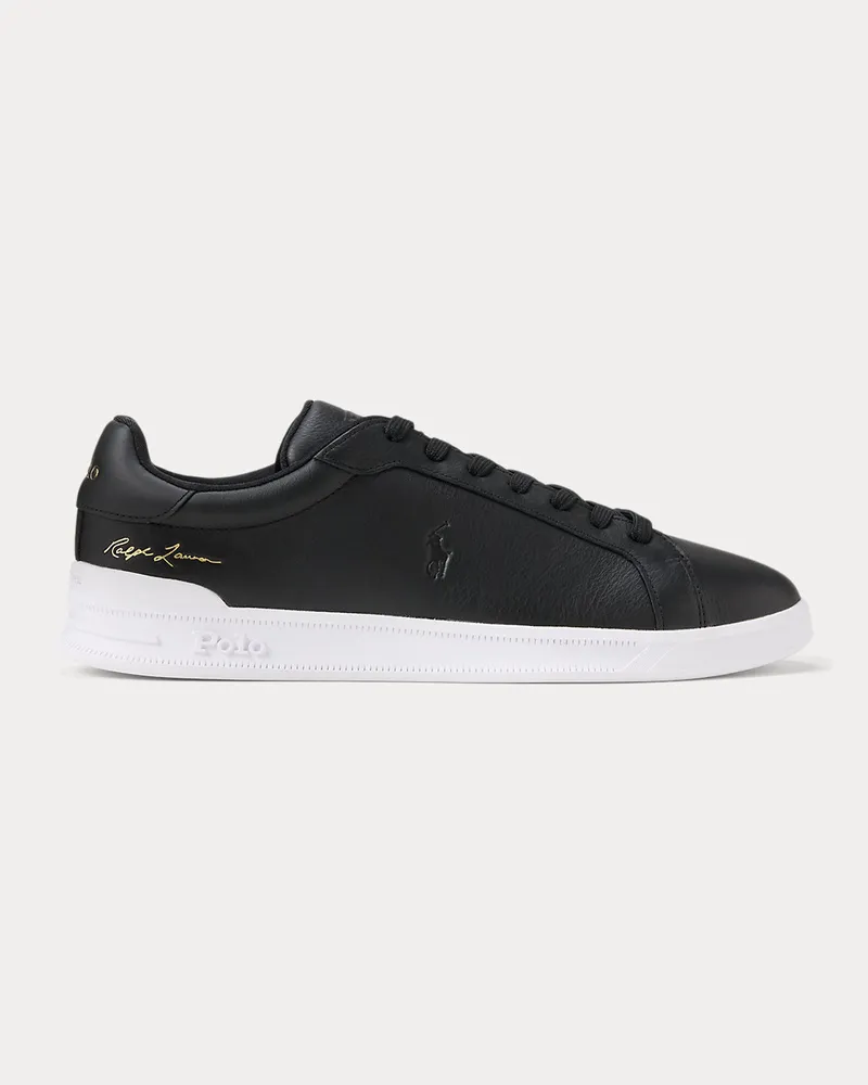 Ralph Lauren Leder-Sneaker Heritage Court II Black