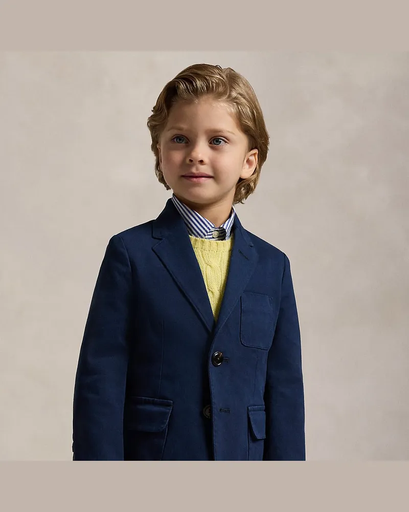 Ralph Lauren Anzugjacke aus Stretch-Chino Blue