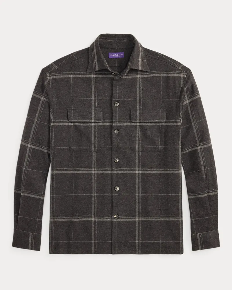 Ralph Lauren Kariertes Freizeit-Kurzarmhemd Grey
