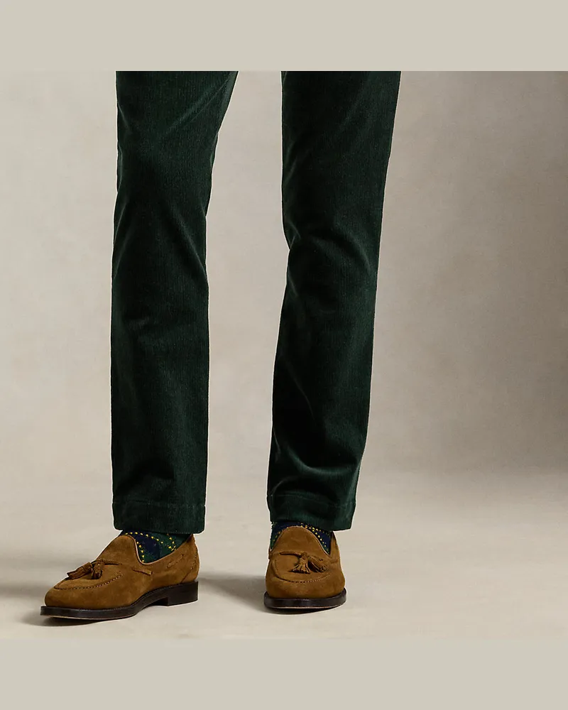Ralph Lauren Andover-Slim-Fit Hose aus Kordsamt Green