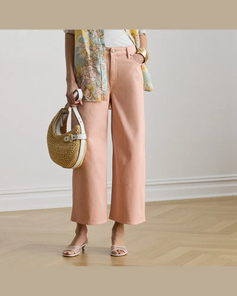 Ralph Lauren 7/8-Jeans mit hoher Leibhöhe Pink