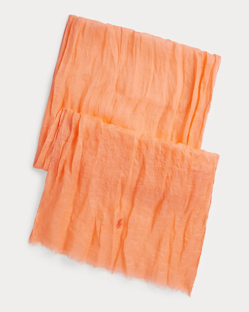 Ralph Lauren Leichter Leinenschal Red