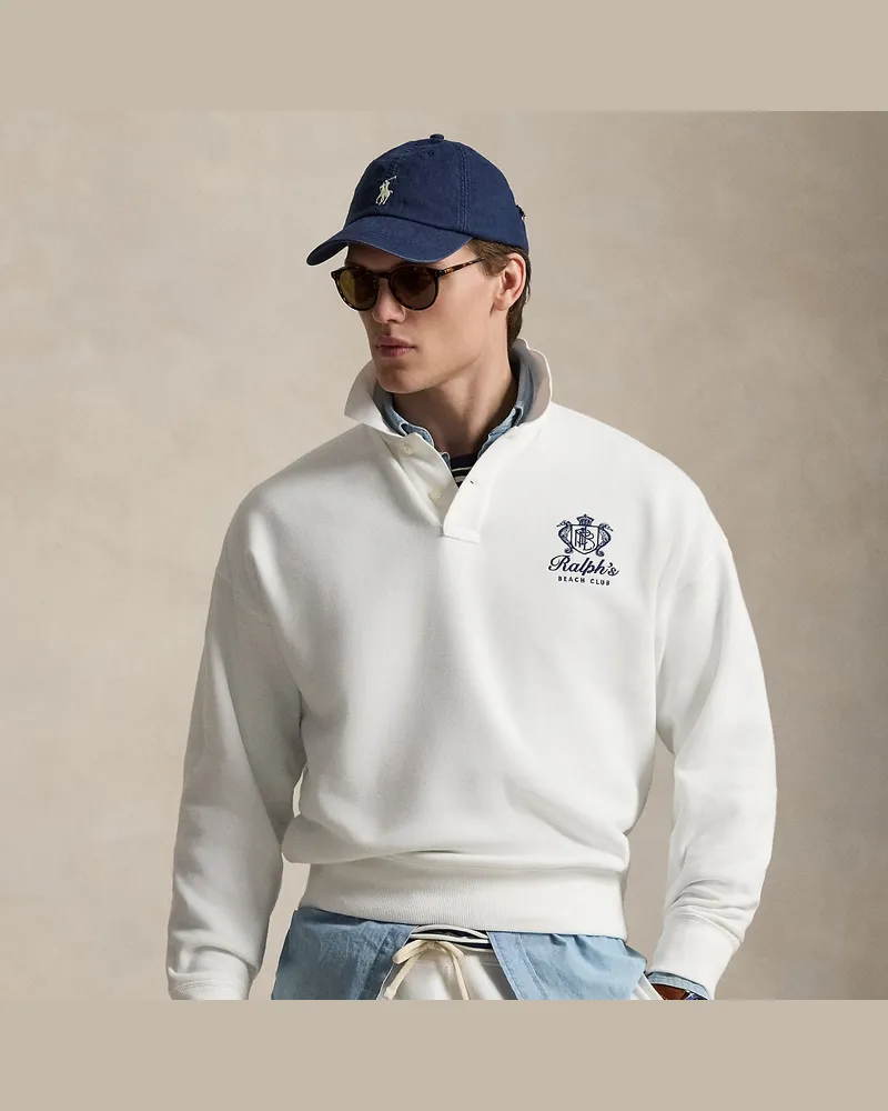 Ralph Lauren Relaxed-Fit Fleece-Sweatshirt mit Grafik White