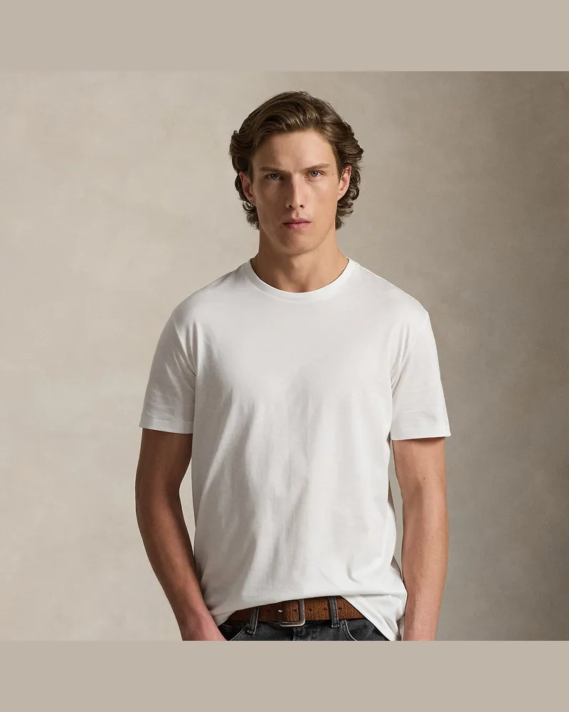 Ralph Lauren Florgarn-T-Shirt im Standard-Fit White