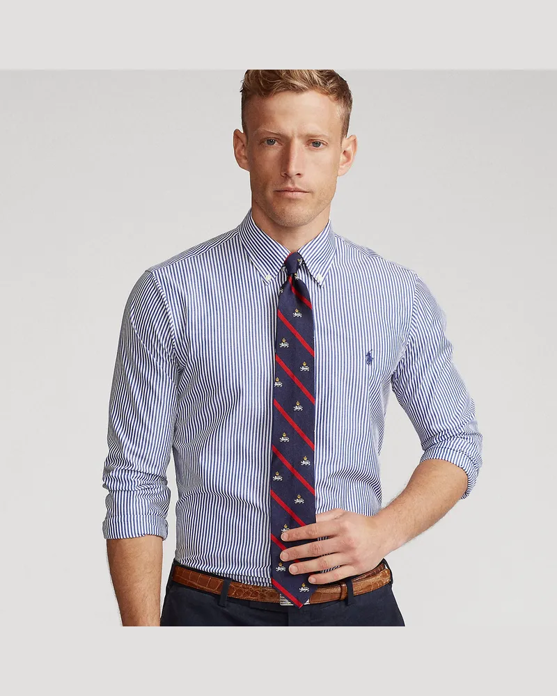 Ralph Lauren Custom-Fit-Hemd mit Streifen Blue