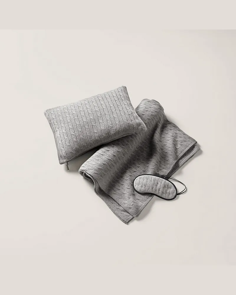 Ralph Lauren Home Kaschmir-Geschenkset mit Zopfmuster Grey