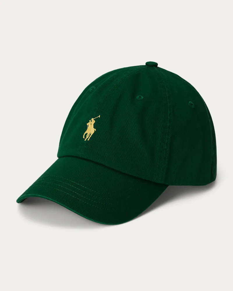 Ralph Lauren Klassische Baumwollchino-Baseballkappe Green