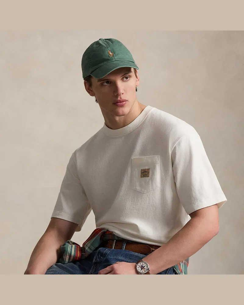 Ralph Lauren Relaxed-Fit T-Shirt aus schwerem Jersey White