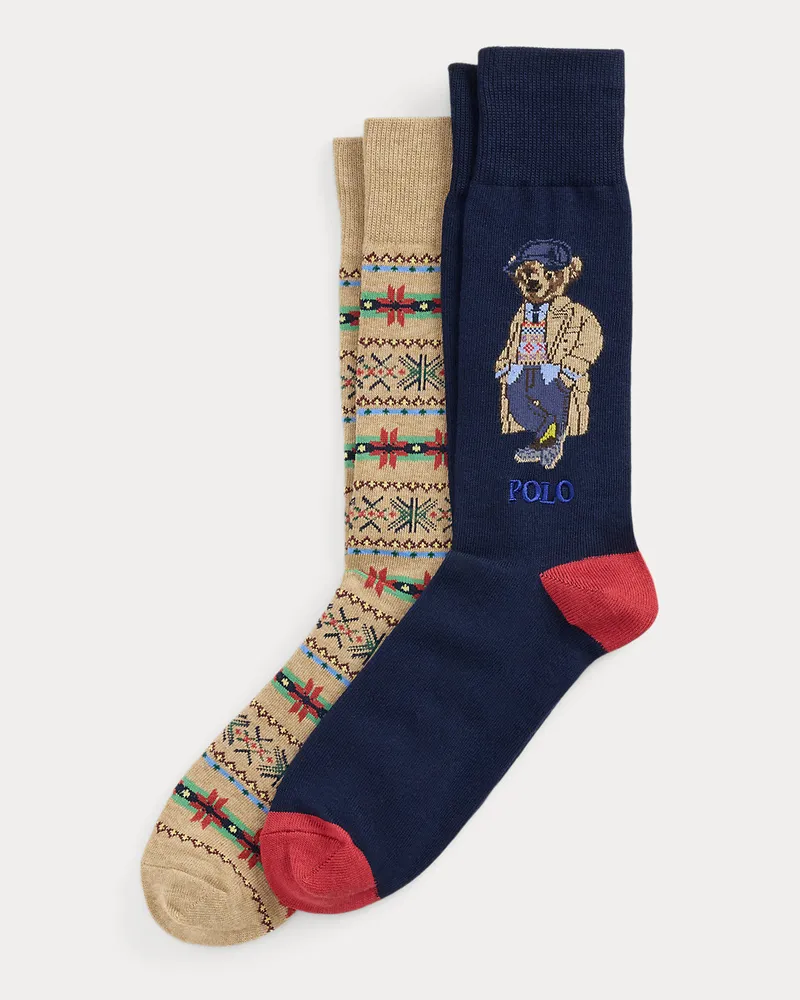 Ralph Lauren 2er-Set Anzugsocken mit Polo Bear Blue
