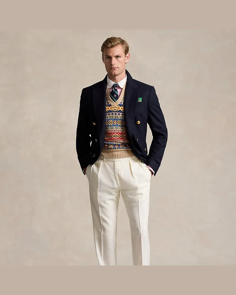 Ralph Lauren Bundfaltenhose aus Wollbarathea Cream