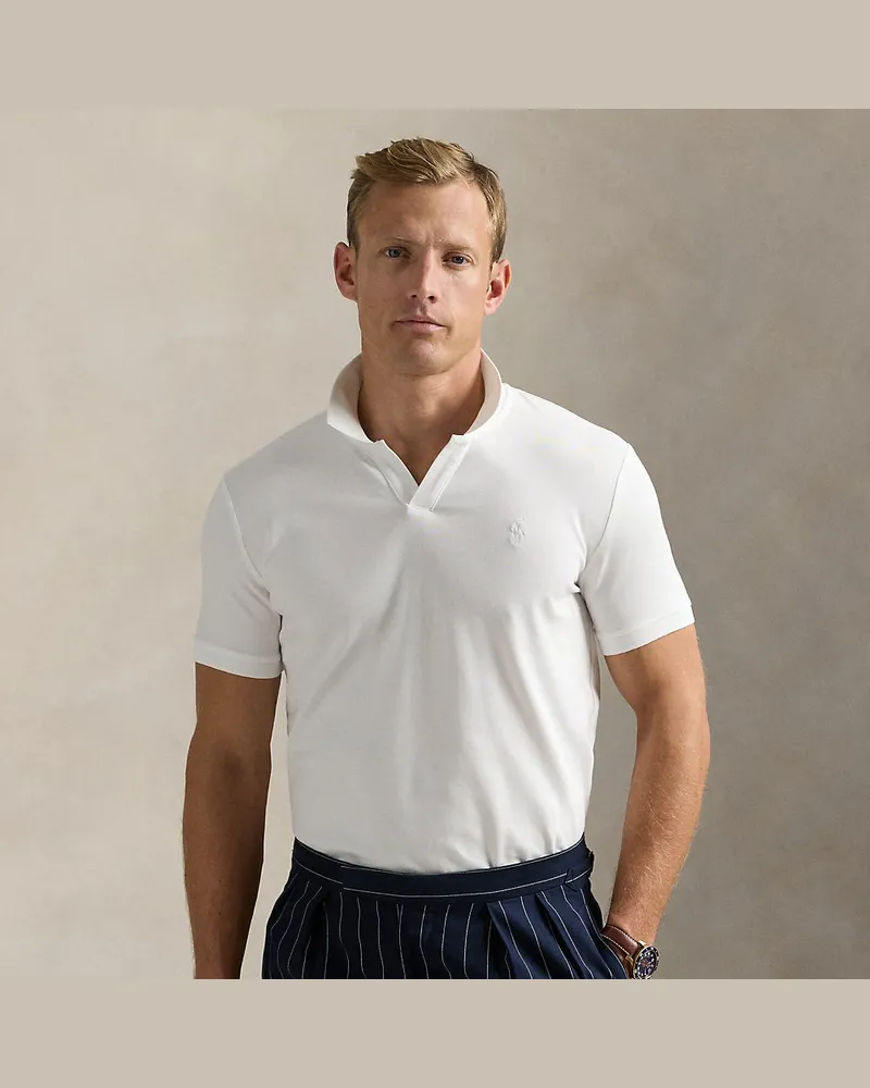 Ralph Lauren Custom-Slim-Fit Poloshirt aus Piqué White