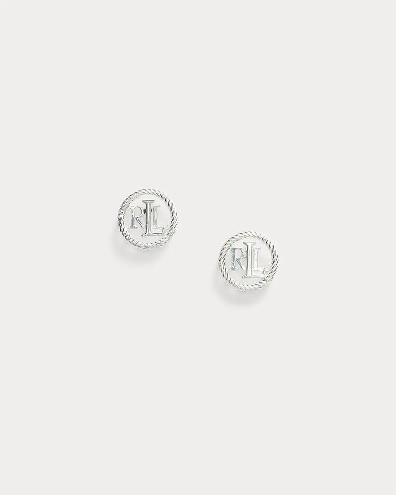 Ralph Lauren Logo-Ohrstecker aus Sterlingsilber Silver