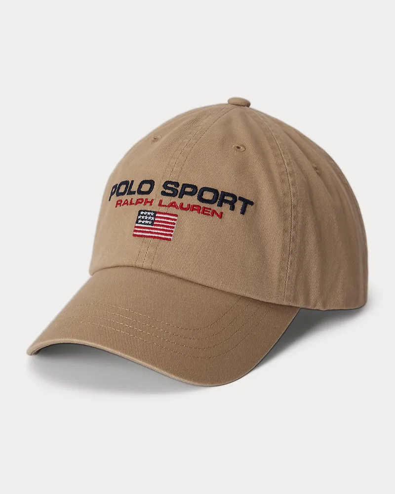 Ralph Lauren Twill-Baseballkappe Polo Sport Tan