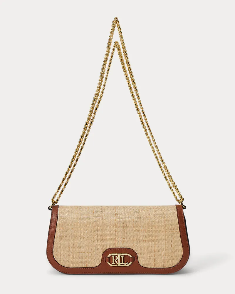 Ralph Lauren Schultertasche Rylan aus Saffianleder Natural