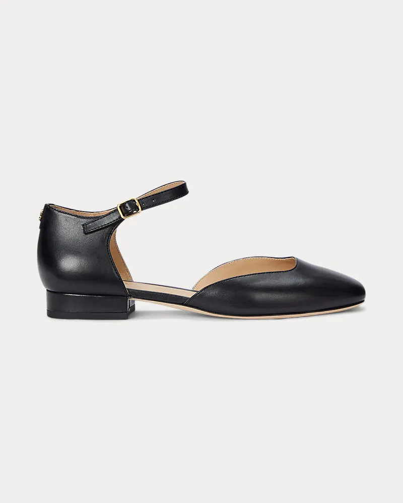Ralph Lauren Mary Jane Emellie aus Kalbsleder Black