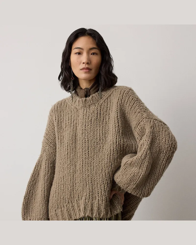 Ralph Lauren Rundhalspullover aus Kaschmir Tan