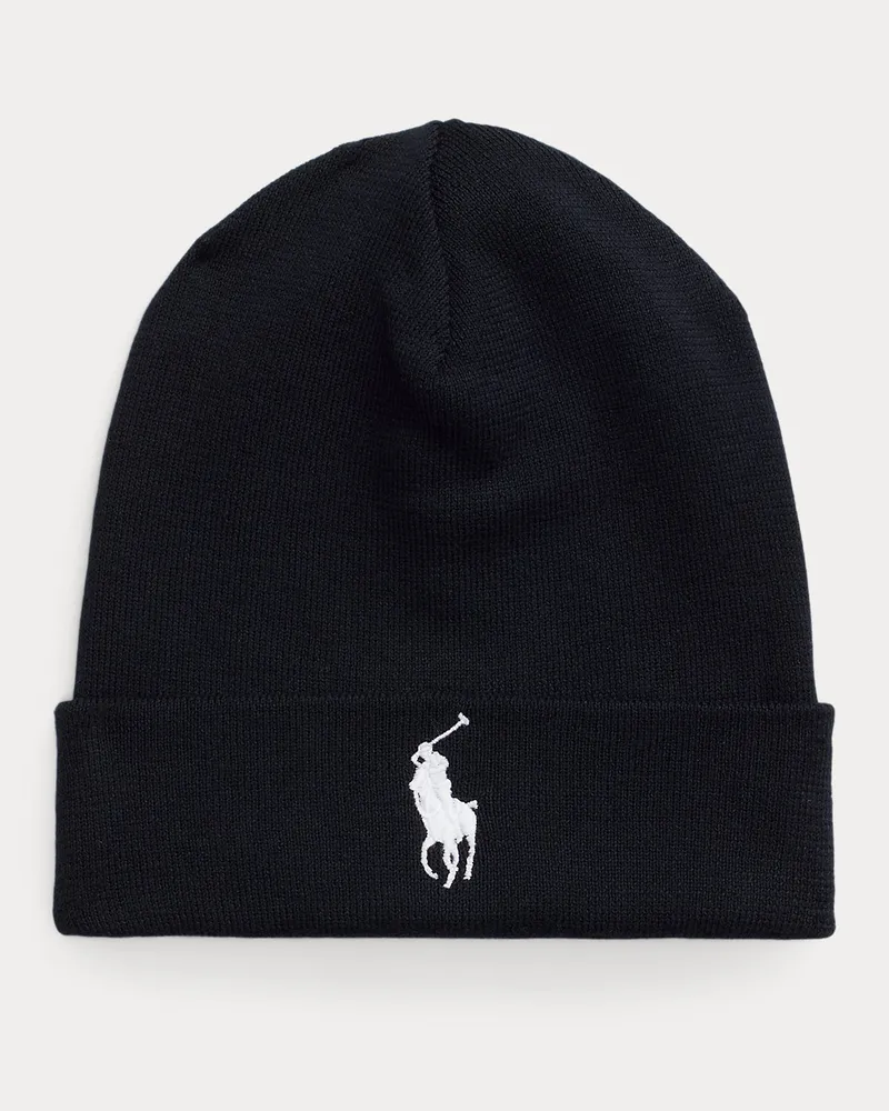 Ralph Lauren Mütze aus gekämmter Baumwolle Black