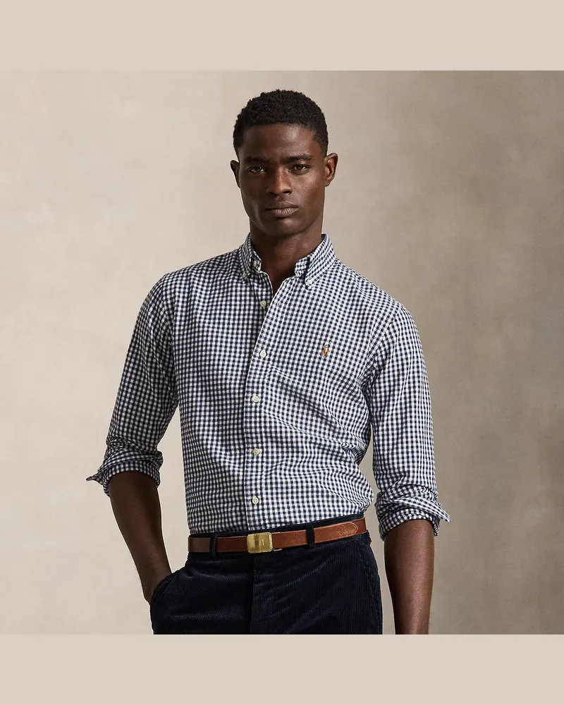 Ralph Lauren Custom-Fit Gingan-Oxfordhemd White