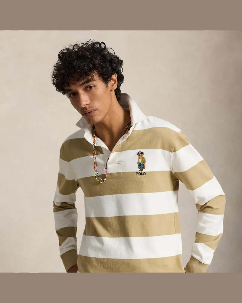 Ralph Lauren Classic-Fit Rugbyhemd mit Polo Bear Cream