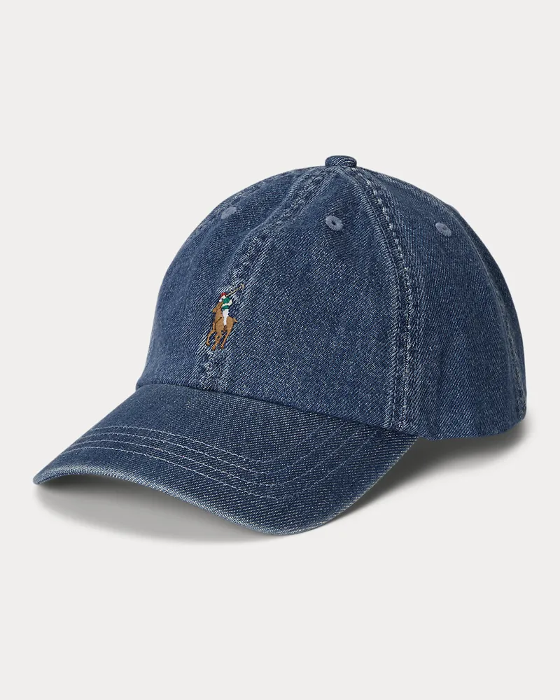 Ralph Lauren Baumwolldenim-Baseballkappe in Indigo Blue