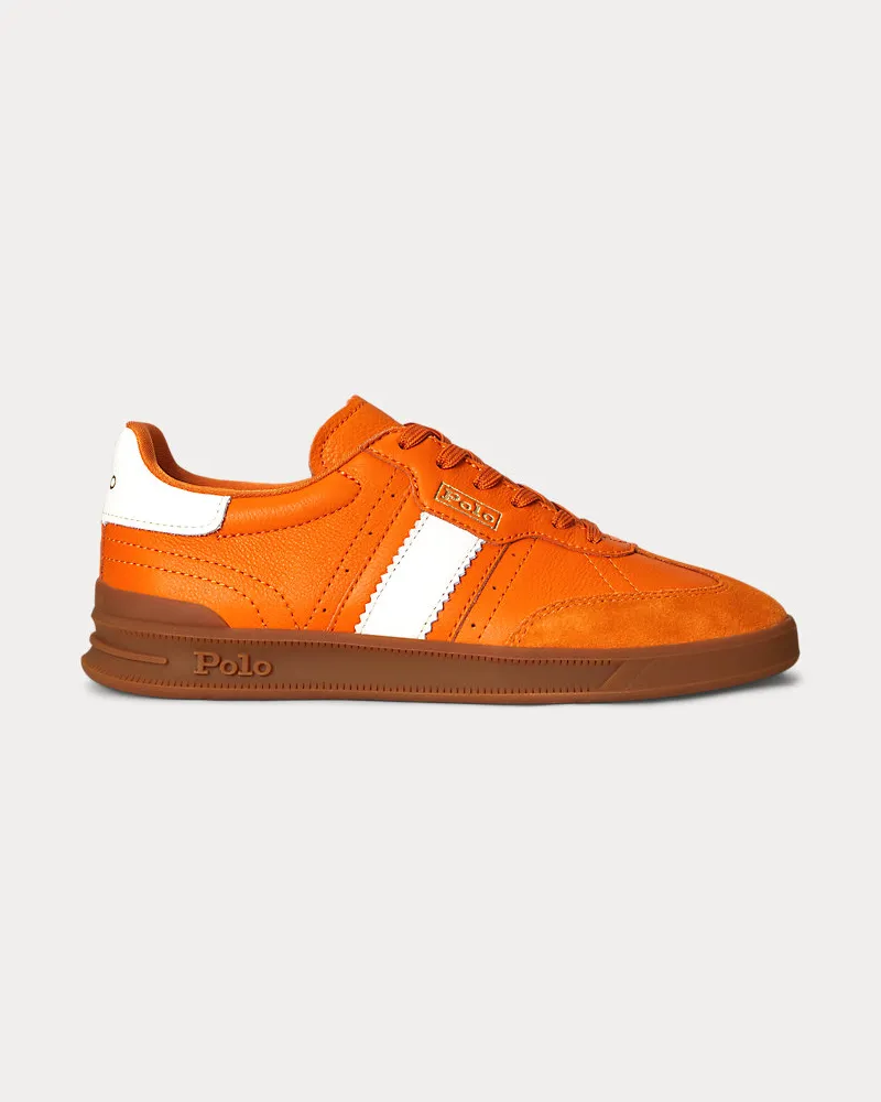 Ralph Lauren Sneaker Heritage Aera aus Wildleder Orange