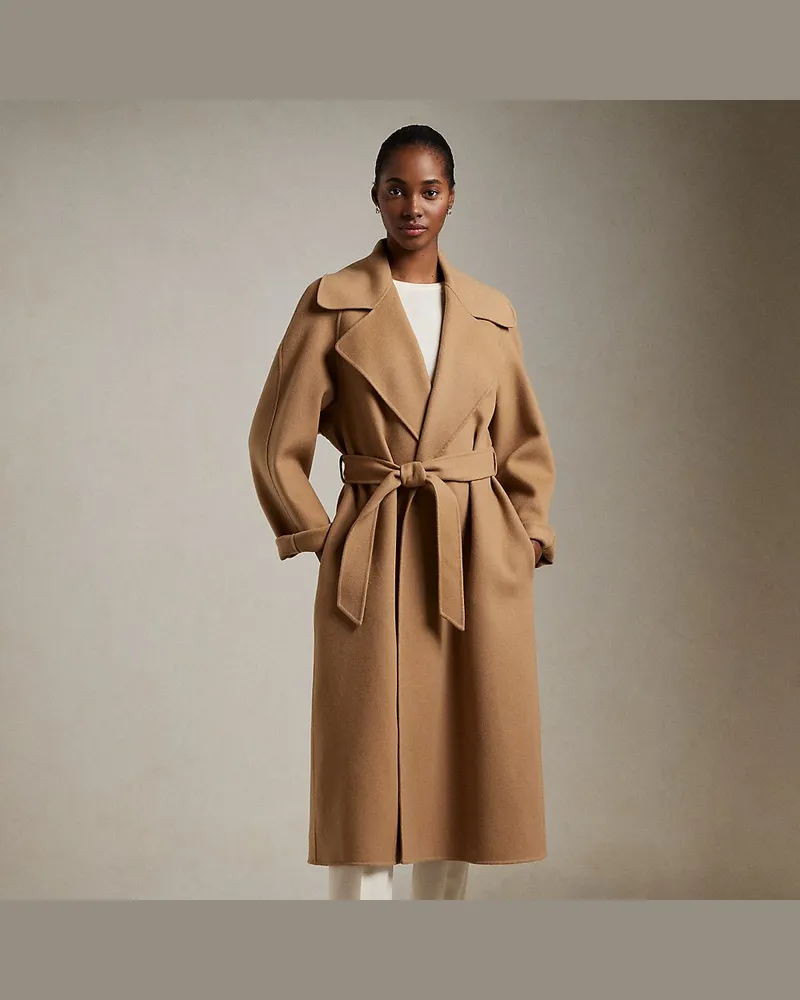 Ralph Lauren Mantel Leonarda mit Bindegürtel Brown